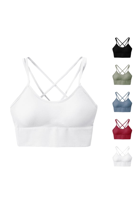 Sports Bras for Women Quick Drying Moisture Wicking Strappy Bra Lightweight Racerback Push Up Bralettes Workout Bra