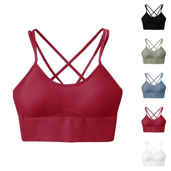 Sports Bras for Women Quick Drying Moisture Wicking Strappy Bra Lightweight Racerback Push Up Bralettes Workout Bra