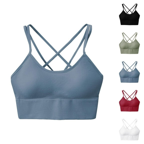 Sports Bras for Women Quick Drying Moisture Wicking Strappy Bra Lightweight Racerback Push Up Bralettes Workout Bra