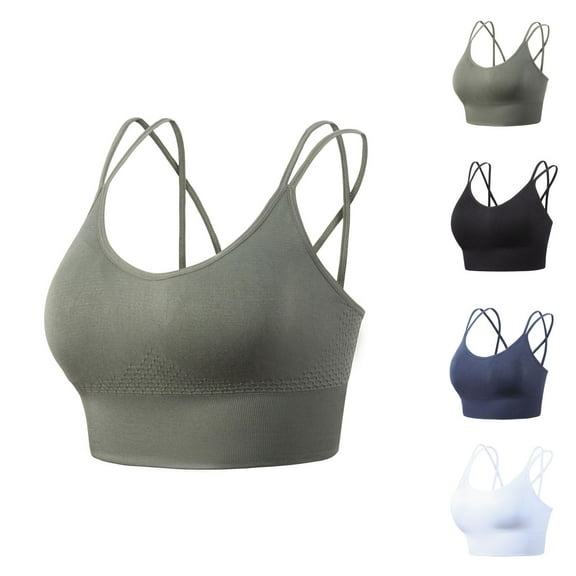 Sports Bras for Women Racerback High Elasticity Strappy Bra Comfortable No Underwire Seamless Bralettes Workout Bra