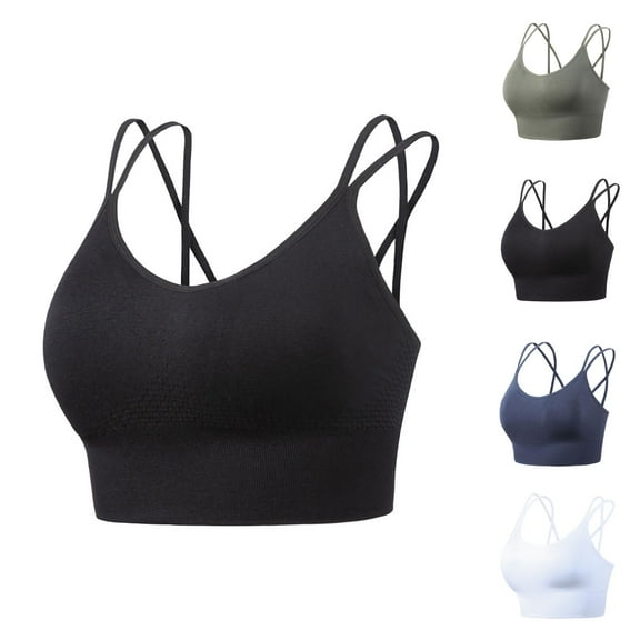 Sports Bras for Women Racerback High Elasticity Strappy Bra Comfortable No Underwire Seamless Bralettes Workout Bra