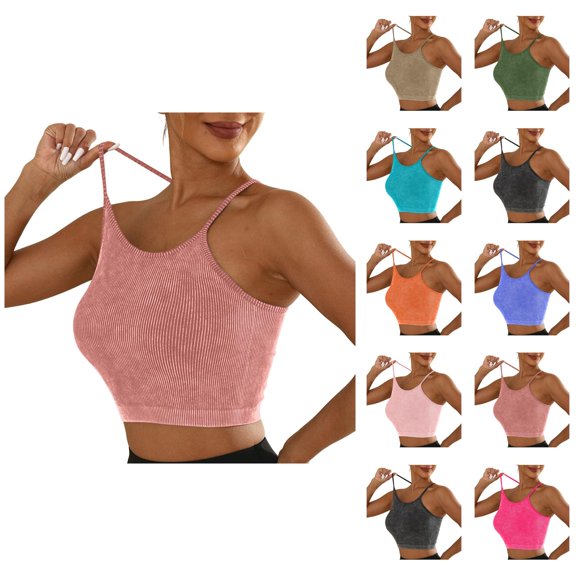 Sports Bras for Women Racerback Push Up Exercise Running Yoga Gym Athletic Fitness Bralettes Workout Bra