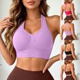 thumbnail image 1 of Sports Bras for Women Racerback Running Yoga Sports Bras Full Coverage Bras Purple Sports Bras for Women Size S-2XL, 1 of 5