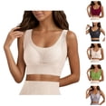 thumbnail image 1 of Sports Bras for Women Racerback Side Support Anti Sagging Push Up Bralettes Side Smoothing Workout Bra, 1 of 5