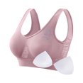 thumbnail image 1 of Sports Bras for Women S-5X Plus Size Wirefree Push Up Yoga Bralettes Womens Lightweight Breathable Hollow-Out Padded Workout Underwear Bra, 1 of 5