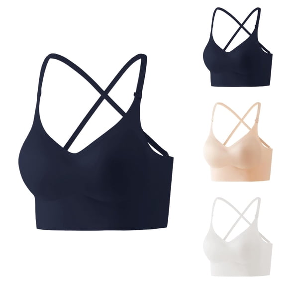 Sports Bras for Women Seamless Racerback Wireless Push Up Bralettes No Underwire Workout Yoga Bra