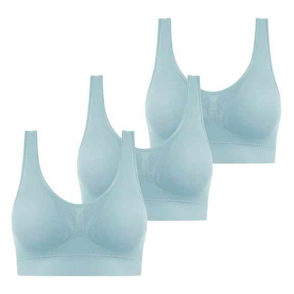 Sports Bras for Women Seamless Wire Free Comfort Bra Plus Size Push Up Yoga Bralette Crop Top Comfy Activewear Sleepwear Everyday Bras Clearance