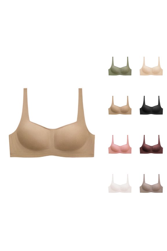 Sports Bras for Women Square Neck Seamless No Underwire Padded Bra Lightweight Comfortable Bralettes Workout Bra