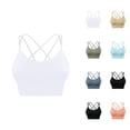 thumbnail image 1 of Sports Bras for Women Strappy Cross Back Low Impact Longline Bralettes Workout Gym Yoga Bra, 1 of 5
