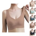 thumbnail image 1 of Sports Bras for Women V Neck Side Support Racerback Seamless Push Up Bralette Workout Yoga Bras, 1 of 6