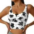 thumbnail image 1 of Sports Bras for Women Workout Tank Tops, funny ghost Patterns halloween Running Vest with Removable Cups, 1 of 7