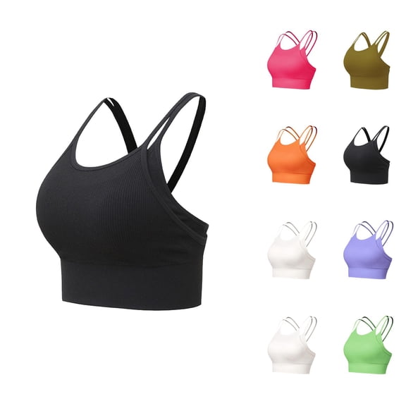 Sports Bras for Women Y Back High Impact Seamless Non Removable Pads Running Yoga Gym Athletic Bralettes Workout Bra