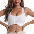thumbnail image 1 of Sports Bras for Women Yoga Bra Adjustable Front Closure Bras for Women Post Bra Compression Tank Top Shapewear Top, 1 of 9