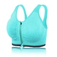 thumbnail image 1 of Sports Bras with Zipper Front High Impact Support Strappy Back Workout Bra Tops, Green, S, 1 of 8