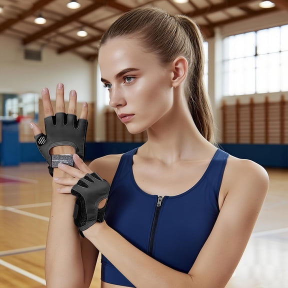 Sports Breathable Half Finger Workout Gloves for Men Women Non Gym Training Gloves Protective Gear for Weightlifting Cycling Fitness