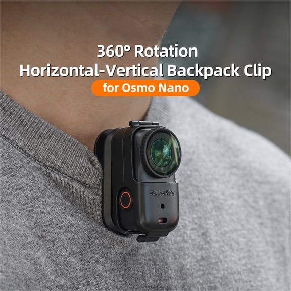Sports Camera Accessory Osmo Nano Backpack Clip Rotatable Action Camera Mount Mini Quick-Release Alligator Clip