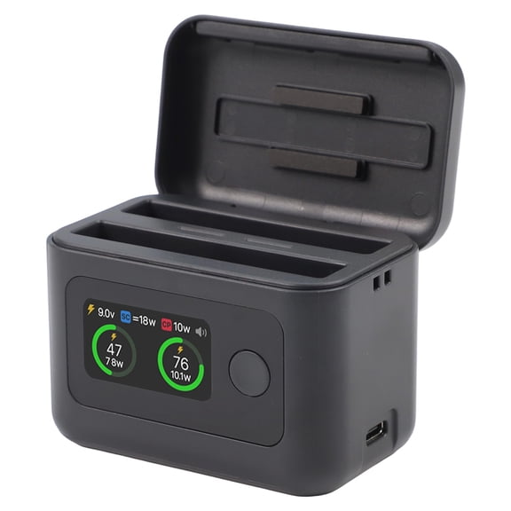 Sports Camera Battery Charger 27W Bidirectional Smart Fast Charging Hub Manager With LED Display For Insta 360 X5 Battery Parts