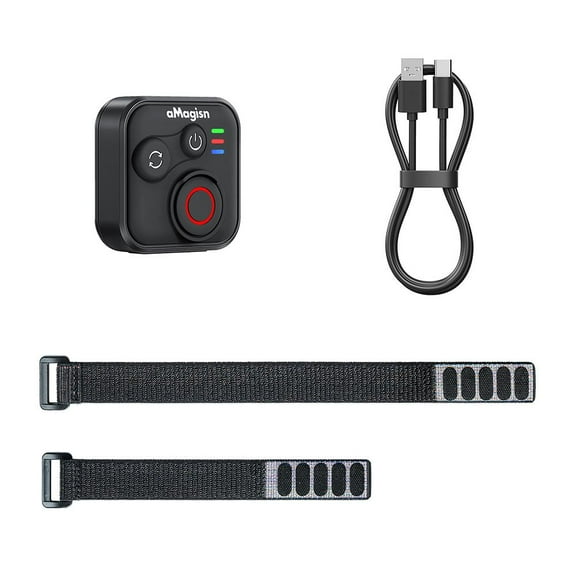 Sports Camera Bluetooth Remote Control with 50-Meter Range, Waterproof Design, and Long Battery Life for iOS/Android Phones, Made of ABS+Silicone