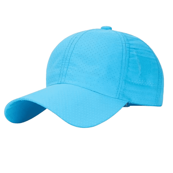 Sports Cap Lightweight Running Hats, Quick Dry Outdoor Airy Mesh Adjustable Sun Hat UV Protection Cap for Men Women, Light Blue