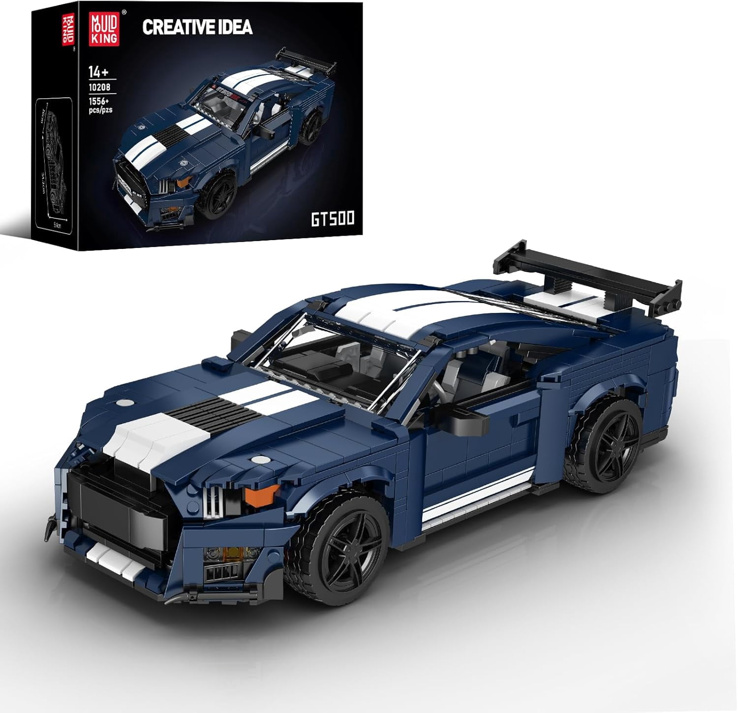 Sports Car Building Block Kits, MOC Supercar Racing Car Model Building Sets, Collections Enthusiasts (1556+ Pieces, Static Version)