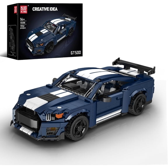 Sports Car Building Block Kits, MOC Supercar Racing Car Model Building Sets, Gift for Age 14+/Adults Collections Enthusiasts (1556+ Pieces, Static Version)