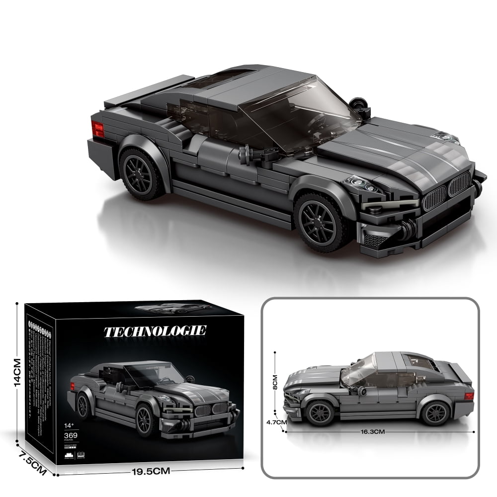 Sports Car Building Blocks Set for Adults, Racing Car Collectible Display Model Toy Kit, Creative Gift for Kid Boy Girl, 369 Pcs