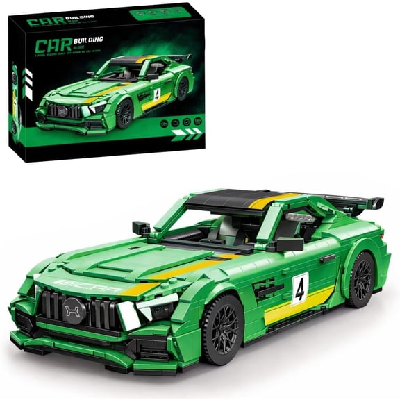 Sports Car Building Blocks Toy Adult Set, 1585 Pieces MOC Supercar Construction Kit, Buildable Display Collectible Car Model