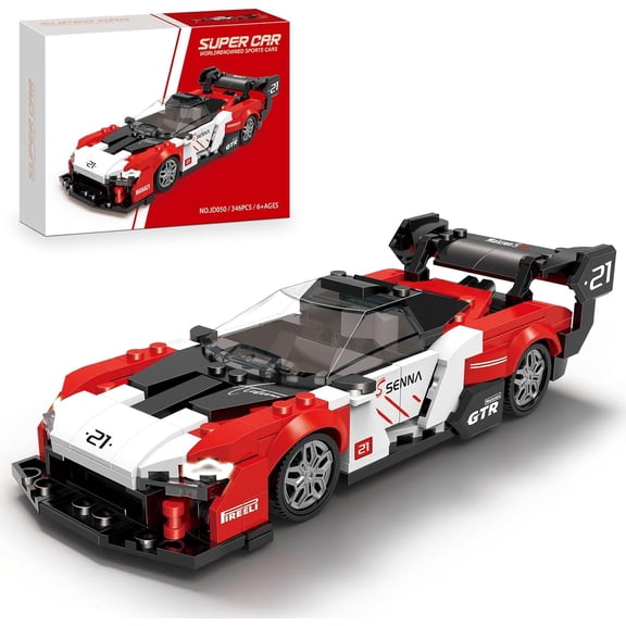 Sports Car Building Set, MOC Racing Car Model Kit, Cool Collectible Cars Toys Gifts for Adults and Teens Age 14+ (346 Pieces)