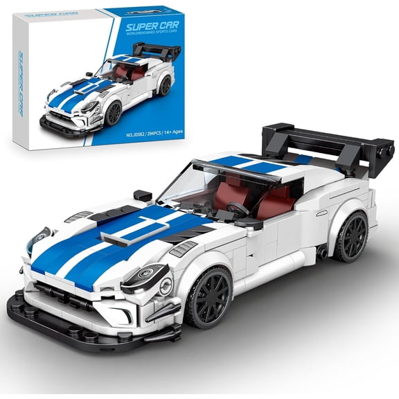 Sports Car Building Set, Racing Car Decor Model Kit, Cool Collectible Cars Toys Gifts for Adults Teens Age 14+ (394 Pieces)