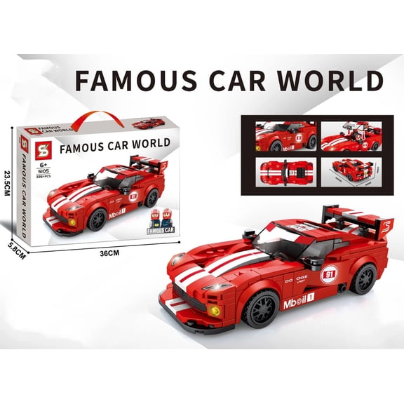 Sports Car Series Assembling Building Blocks Boy Small Particles Assembling Toy Gift