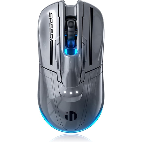 Sports Car Style Wireless Gaming Mouse, 12800 DPI, Tri-Mode 2.4G/Bluetooth 5.3/USB-C Wired, 87g Lightweight RGB Backlit Mouse, 500mAh for PC Laptop Computer (Gray)