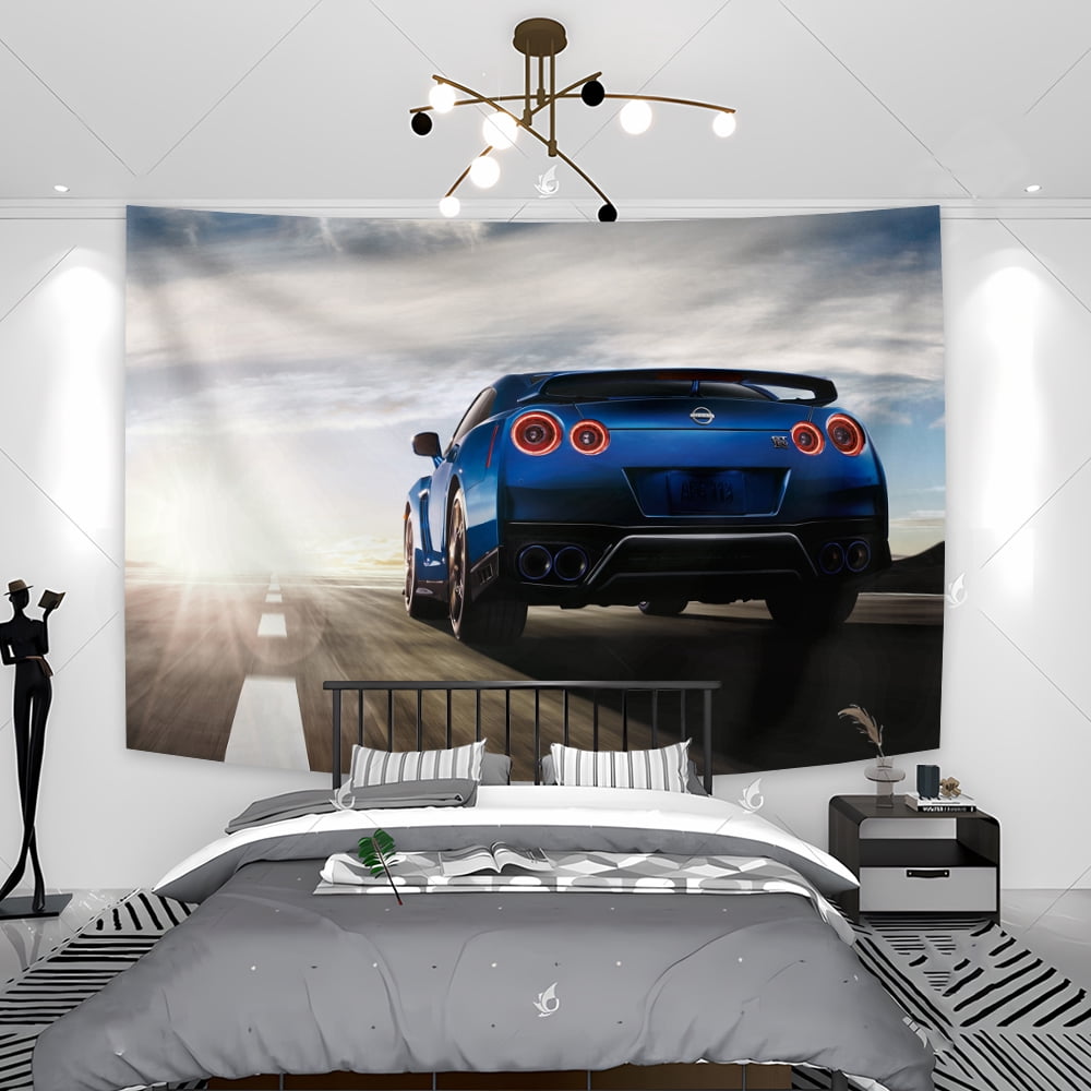 Sports Car Tapestry Wall Hanging Extreme Sports Tapestry Cool Racing ...