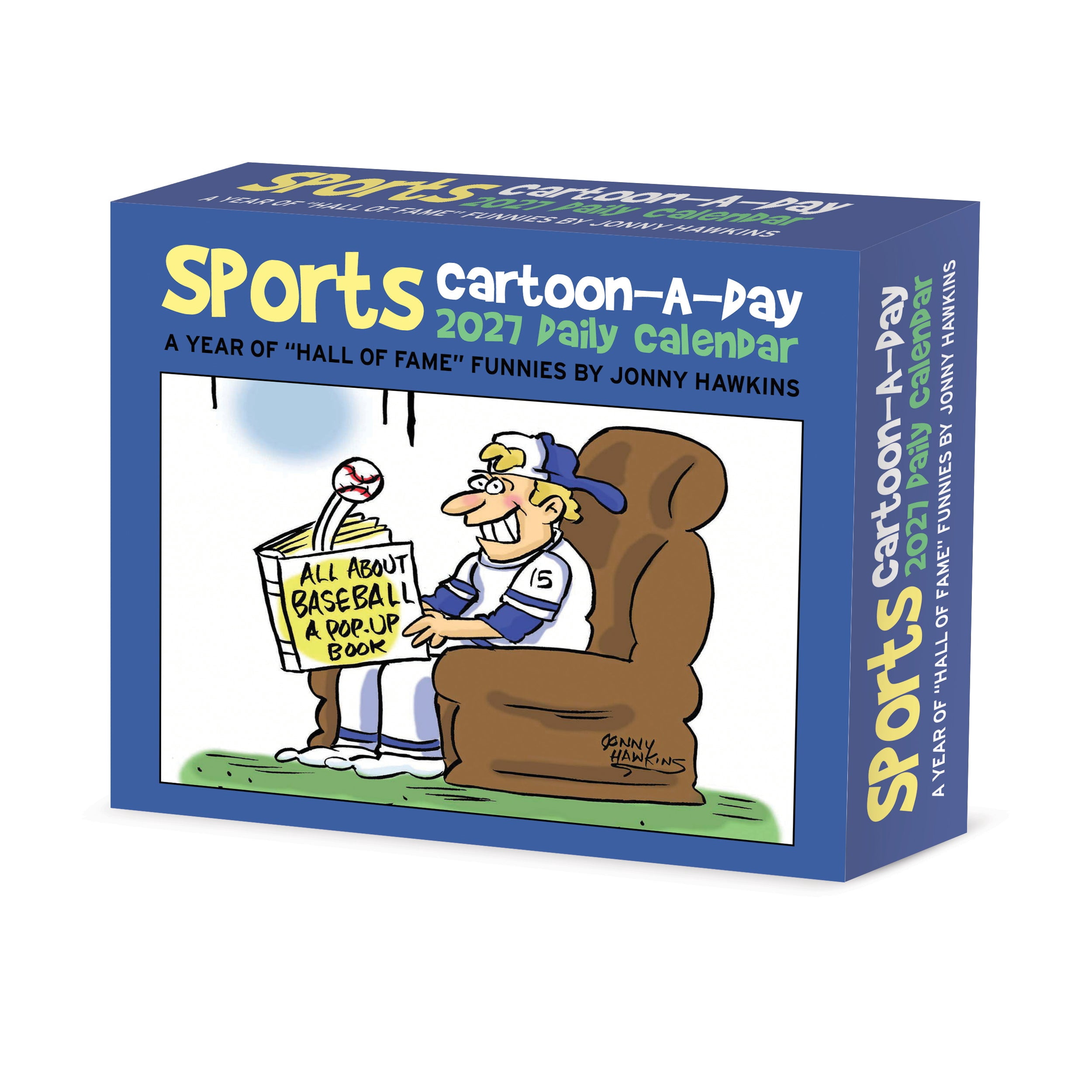 Willow Creek Press, Sports Cartoon A Day by Jonny Hawkins 2027 Box Calendar