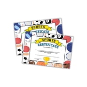 Sports Certificate of Outstanding Achievement 30pk 6x9 Cardstock Athlete Teams Most Improved PE Sportsmanship Award Ceremony Summer Camp