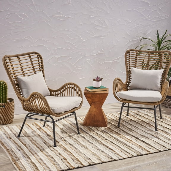 Sports Chair With Seat And Stable Metal Structure - Beige + Brown Contemporary Long-lasting Cushions Frame
