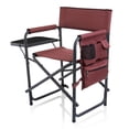 thumbnail image 1 of Picnic Time Sports Chair with Side Table, Outdoor Foldable Padded Adult Camping Chair with Cup & Accessory Panel, 300 lb Capacity (Burgundy Red), 1 of 11