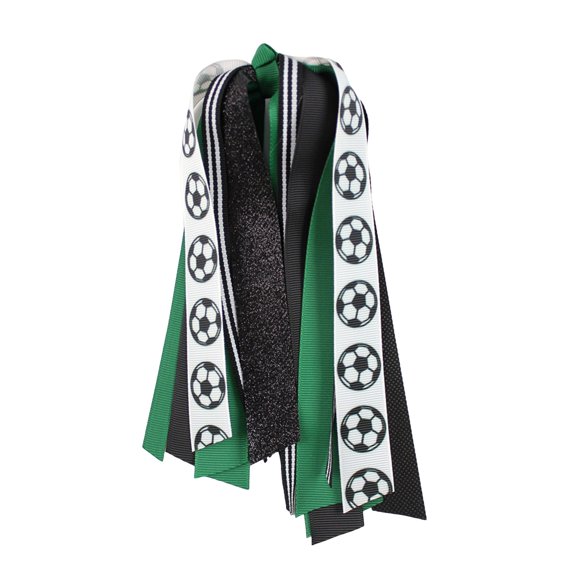 Sports Cheerleading Ribbon Hair Tie Soccer Fan Ponytail Holder with Long Streamers Elastic Scrunchie Girls Dance Team Game Day Accessories Football Spirit Wear Competition Gear, Hair Tie *1