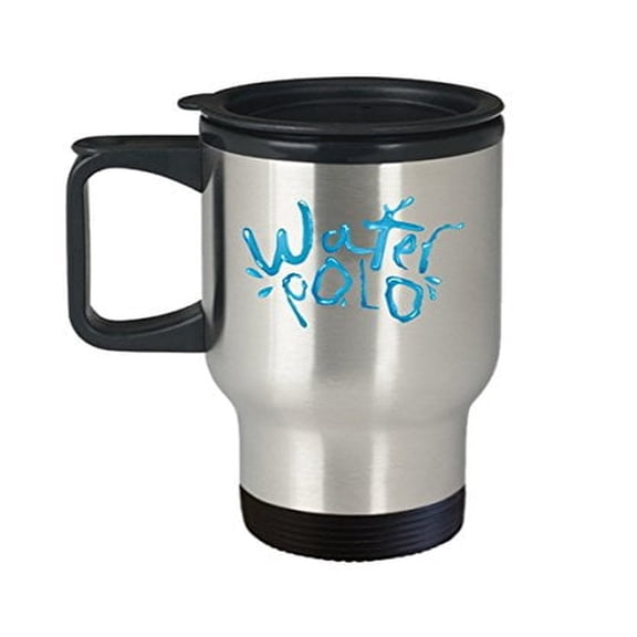 Sports Coffee Mugs - Water Polo - Gifts For Athletes - 14 Oz Stainless Steel Travel Cup