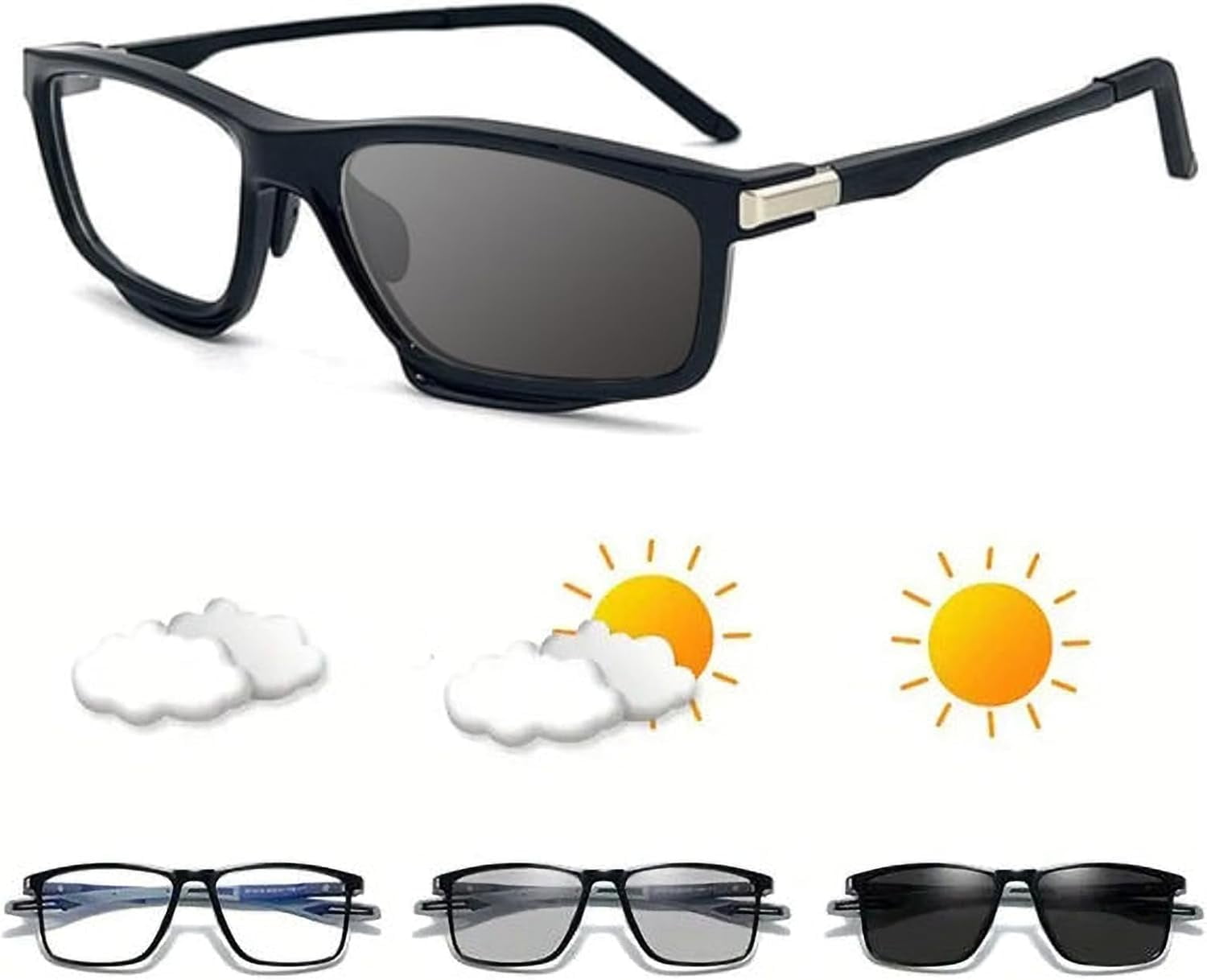 Sports Color-Changing Multi-Focal Reading Glasses, Progressive Bifocal ...