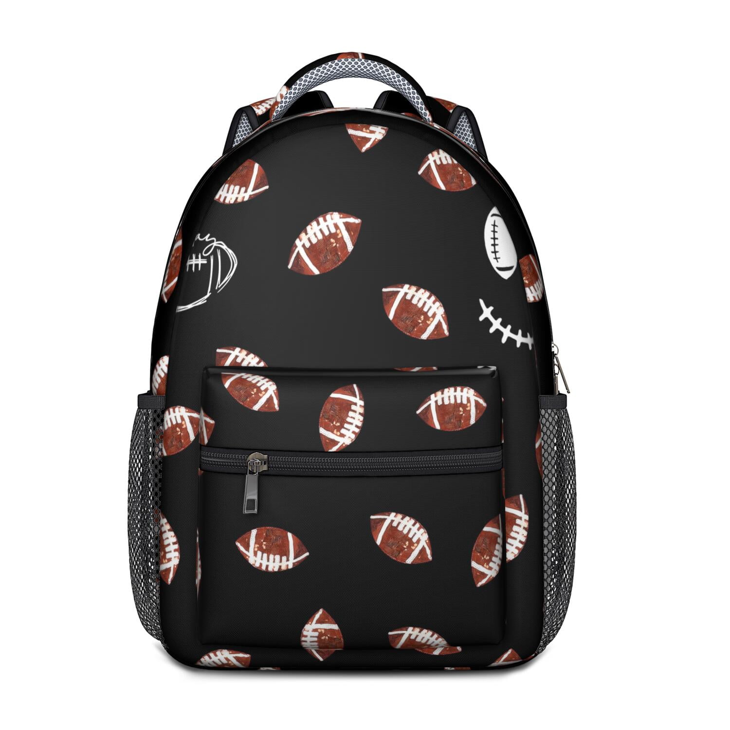 Sports Competition Print Backpack for Teens - Waterproof & Lightweight Student Backpack - Breathable Shoulder Straps for Baseball, Soccer, Football