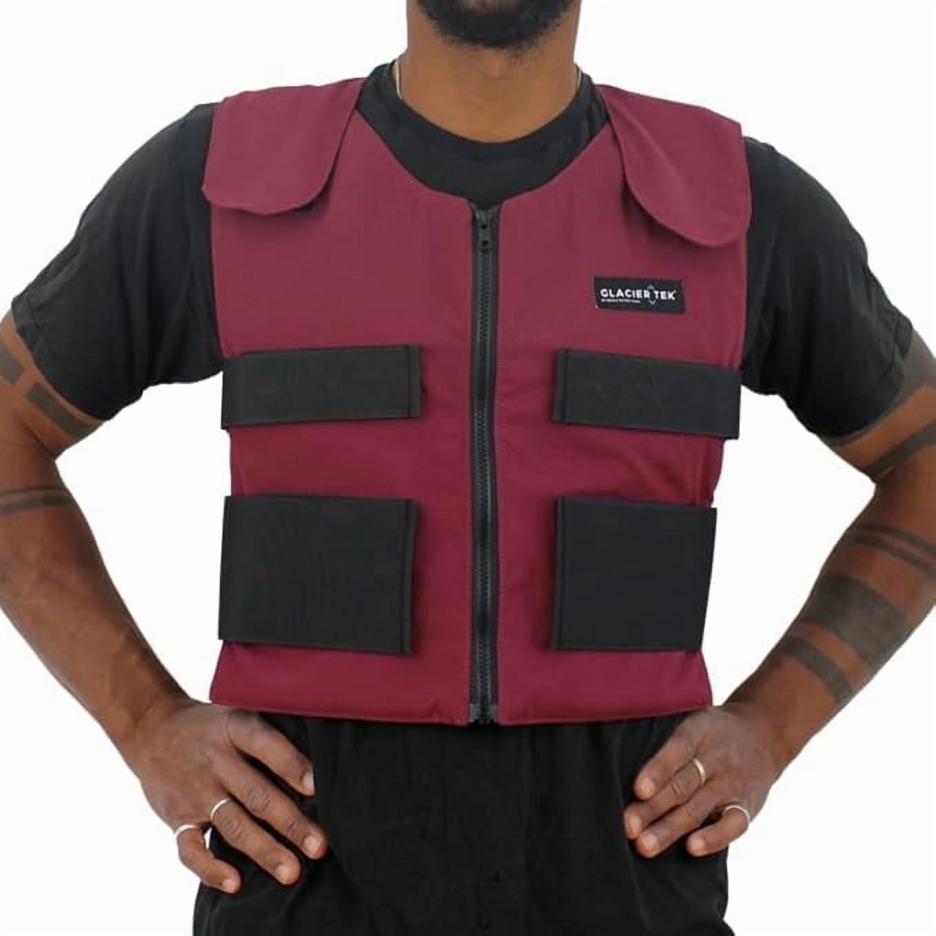 Glacier Tek Cool Vest Personal Cooling - 59 Degrees for 2.5 hours 8 Cool Packs - Recharge in 30 minutes