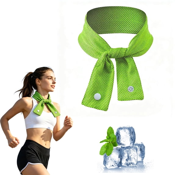Sports Cooling Towel Reusable Water Activated Neck Wrap 20 Plus Hours Cold Relief Ice Bandana for Outdoor Work Travel Lightweight
