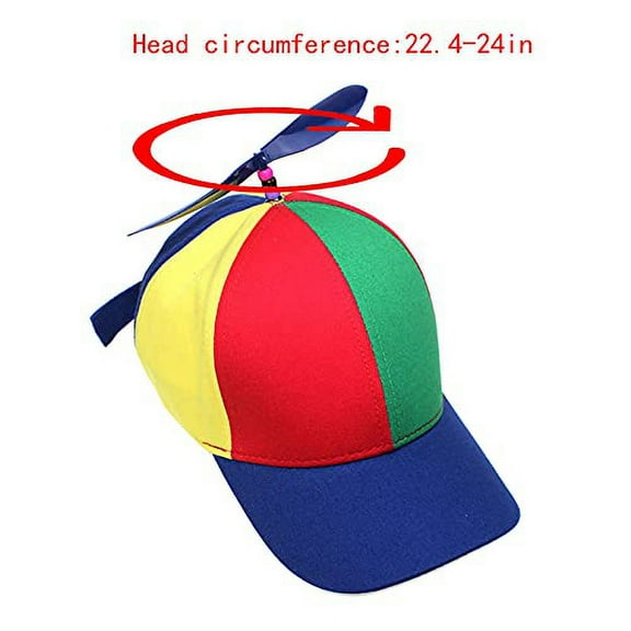 Sports Cotton Baseball Hat, Propeller Hats, Funny Party Hats, Novelty Spinning Helicopter Hat Detachable Propeller Hat Party Gift, for Festival, Party or Parade, Multi-color
