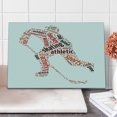 thumbnail image 1 of Sports Cutting Board, Cretaive Image Ice Hockey Player Man Silhouette with Stick and Written Words, Decorative Tempered Glass Cutting and Serving Board, in 3 Sizes, by Ambesonne, 1 of 2