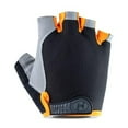 thumbnail image 1 of Sports Cycling Bike Gloves Padded Half Finger Bicycle Gloves with Shock-Absorbing,Anti-Slip,Breathable MTB & Road Biking Features for Men&Women,Padded Half Finger Bike Gloves,Black Orange L,2.5x6.4", 1 of 6