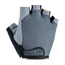 Sports Cycling Bike Gloves Padded Half Finger Bicycle Gloves with Shock-Absorbing,Anti-Slip,Breathable MTB & Road Biking Features for Men&Women,Padded Half Finger Bike Cycling Gloves,Grey,2.5x6.4"