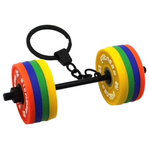 Sports Detachable Dumbbell Keyring Rubber Design Weightlifting Keychain Pendant Charm For Workout Enthusiasts