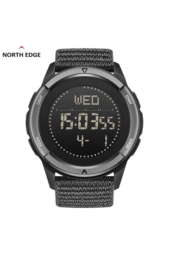 Sports Digital Watch Compass Waterproof Carbon Fiber Men,Black
