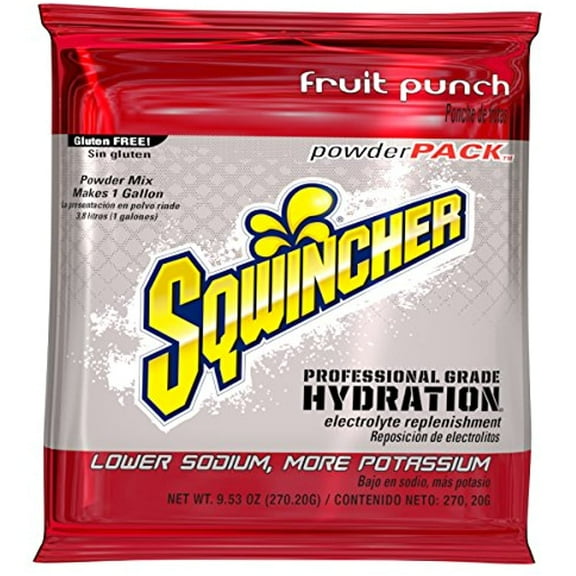 Sports Drink Mix Powder, Fruit Punch 9.5 Oz, Pk20