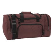 Sports Duffel Bag 21.5  for Gym, Travel, Carry On, School, Maroon